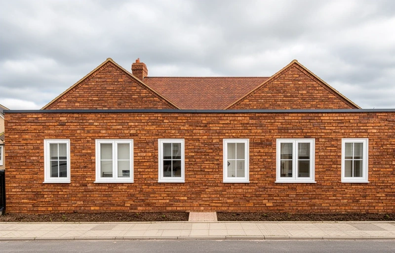 Fertige Verblendfassade